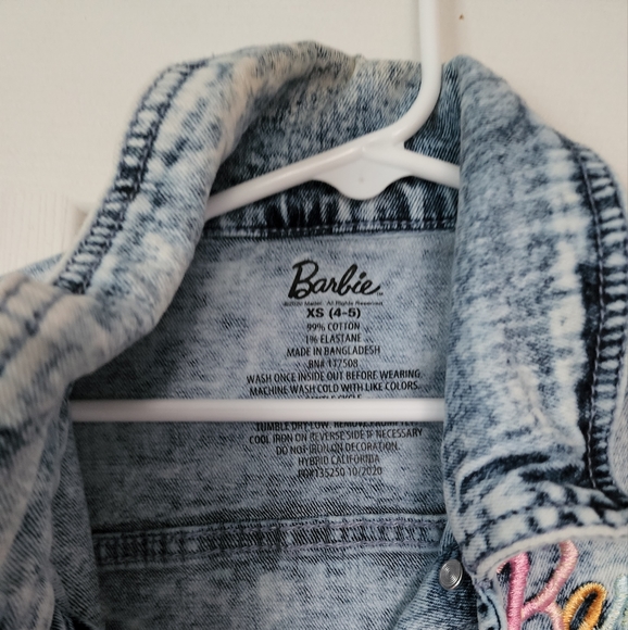 Barbie Jean Jacket, rainbow lettering, size 4-5 - Picture 2 of 3